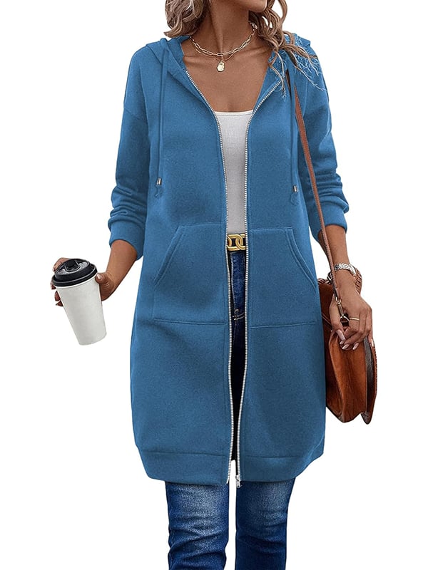 🔥Hot Sale🔥Early Autumn Women Casual Zip up Fleece Hoodies🍂