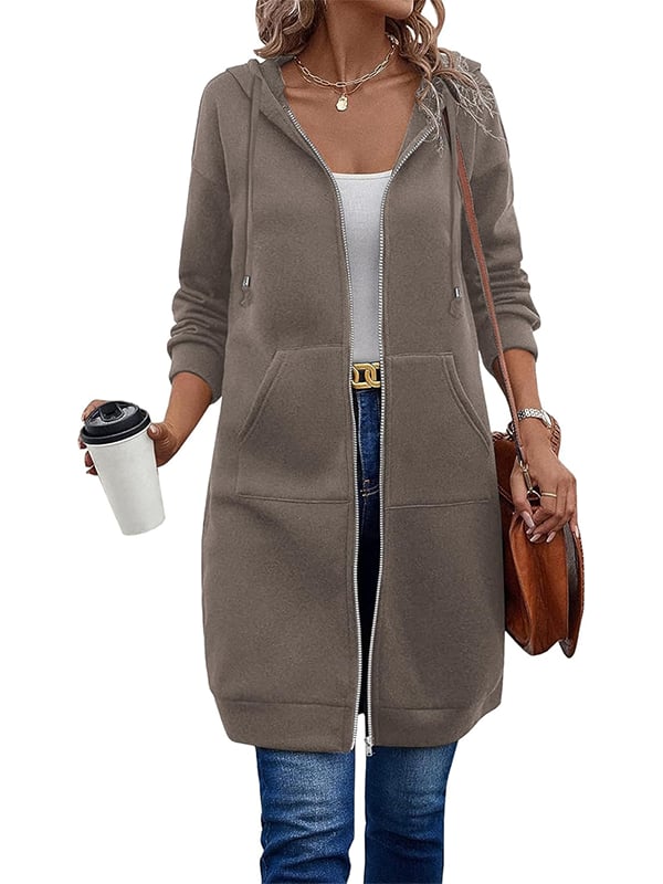 🔥Hot Sale🔥Early Autumn Women Casual Zip up Fleece Hoodies🍂