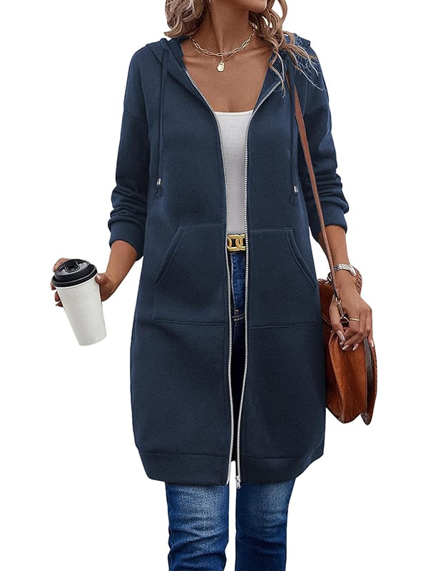 🔥Hot Sale🔥Early Autumn Women Casual Zip up Fleece Hoodies🍂