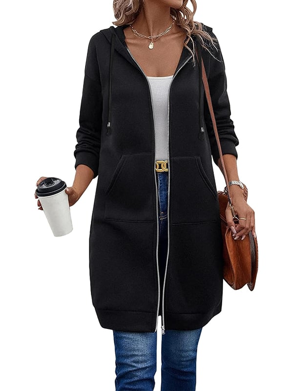 🔥Hot Sale🔥Early Autumn Women Casual Zip up Fleece Hoodies🍂
