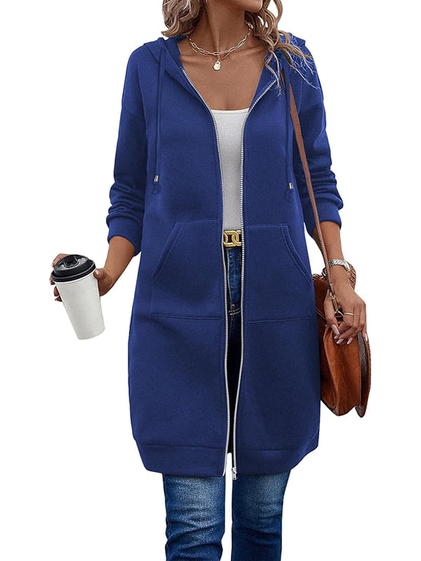 🔥Hot Sale🔥Early Autumn Women Casual Zip up Fleece Hoodies🍂