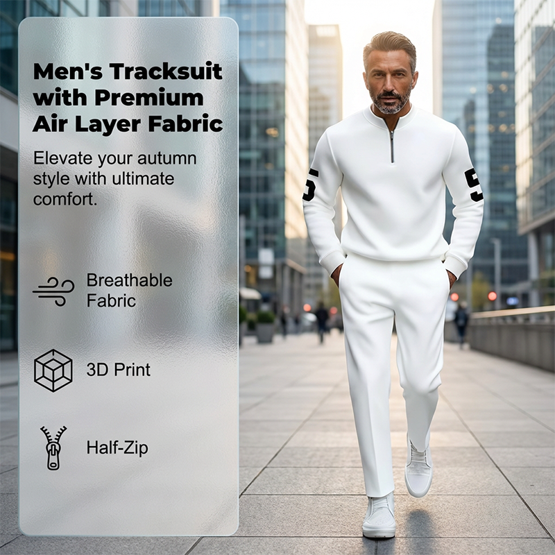 📢📢50% OFF ⏰Men's Half-Zip Top & Pants 2-Piece Set