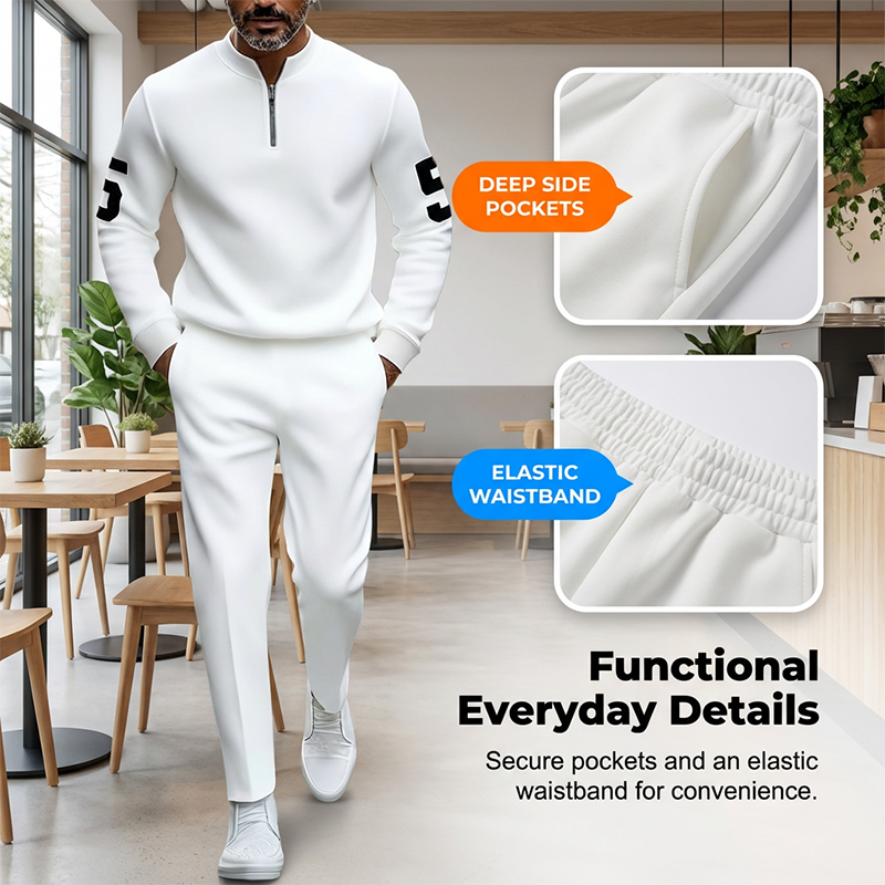 📢📢50% OFF ⏰Men's Half-Zip Top & Pants 2-Piece Set